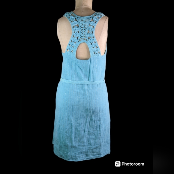 Calypso St Barth Blue Dress With Belt , S, EUC - Picture 4 of 6